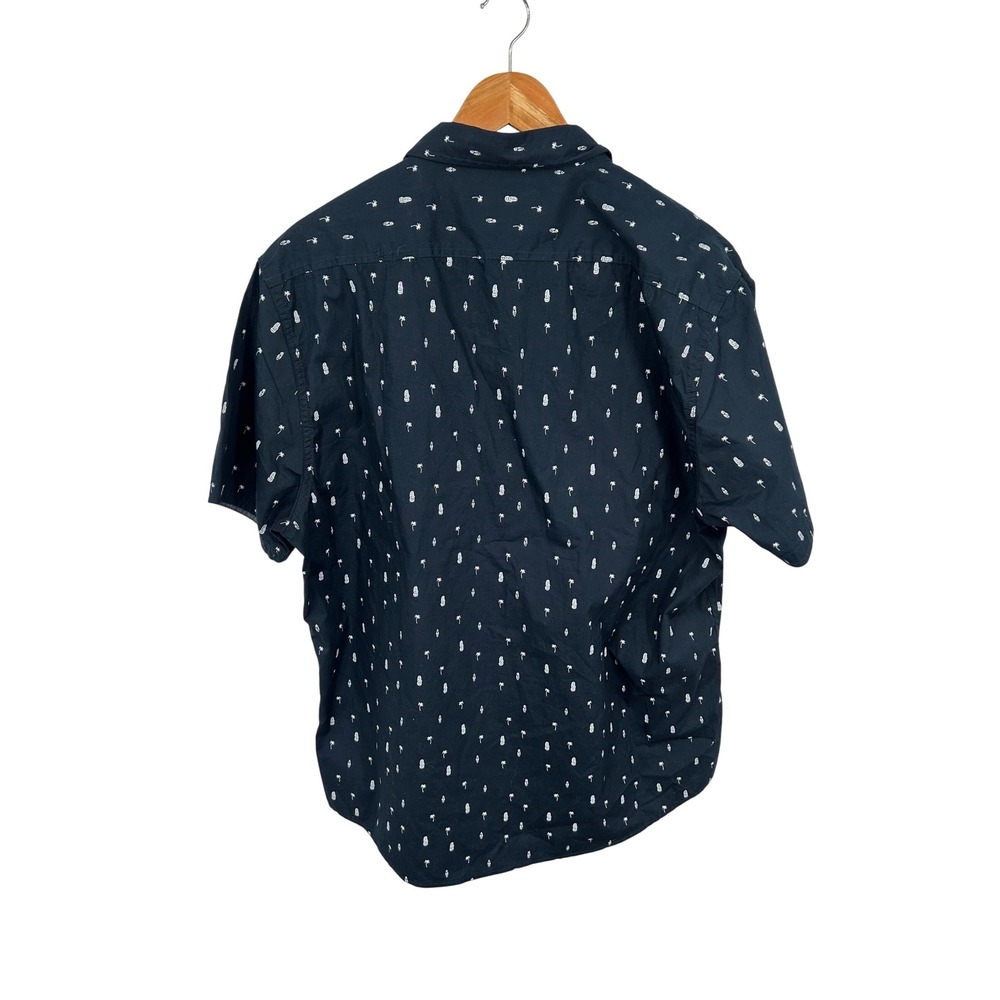 Flag Anthem Short Sleeve Button Down Shirt Navy Palm Surfboard XL - Picture 5 of 8
